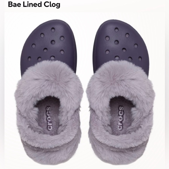 CROCS BAE Lined Lavender Clogs - Picture 2 of 5